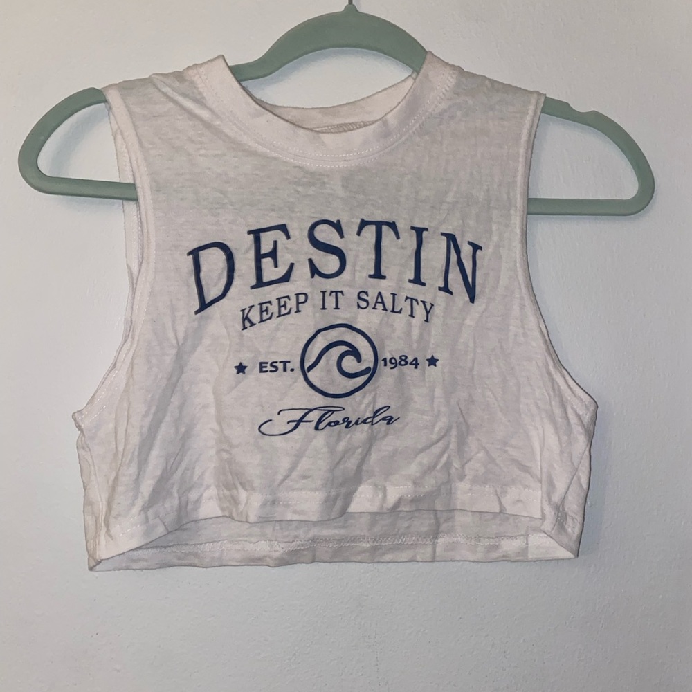 Exist white cropped tank |